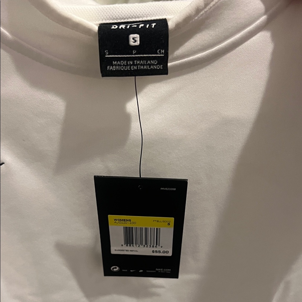 NWT Nike White Long Sleeve Pullover - Picture 2 of 4